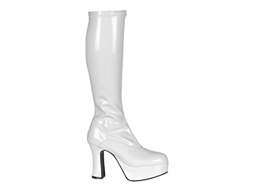 White Platform Fancy Dress Boots – Size UK 5