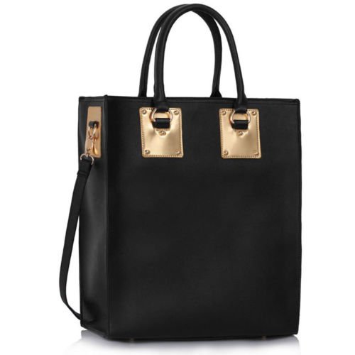 Ladies Large Shopper Shoulder Bags Womens Oversized Handbag Faux Leather Celebrity Style New ...