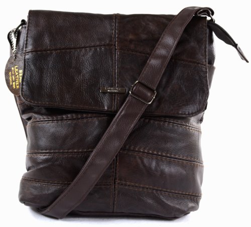 Ladies Leather Cross Body Bag / Shoulder Bag (Black, Tan, Dark Brown)