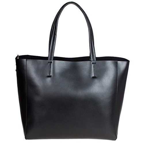 S-ZONE Women Ladies Leather Tote Bag Handbag Shoulder Bag