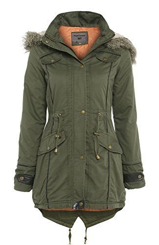 SS7 Oversized Hood Fishtail Parka Coat, Khaki, Sizes 8 – 22