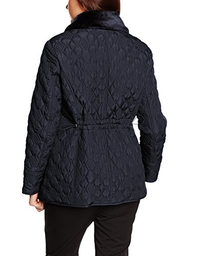 Windsmoor Women's Short Argyle Quilt and Fur Long Sleeve Coat