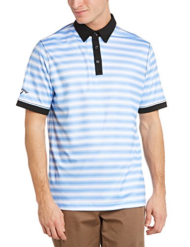 Callaway Men's Short Sleeve Striped Polo Shirt