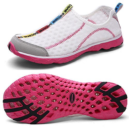 QANSI Womens Ladies Trainers Breathable Mesh Slip On Water Shoes