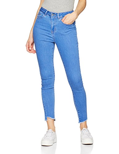 Vero Moda Women's Vmnine Hw Slim Uneven Ankle Jeans