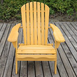 LIFE CARVER Wood Chair Garden Armchair Adirondack Folding 