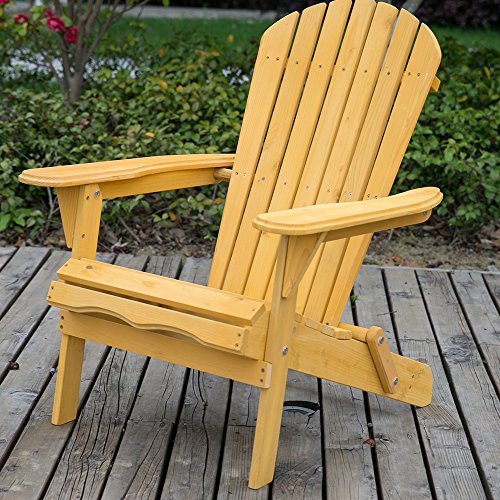 LIFE CARVER Wood Chair Garden Armchair Adirondack Folding 