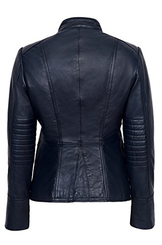 Ladies Leather Jacket Navy Blue Victory Military Parade Style Real ...
