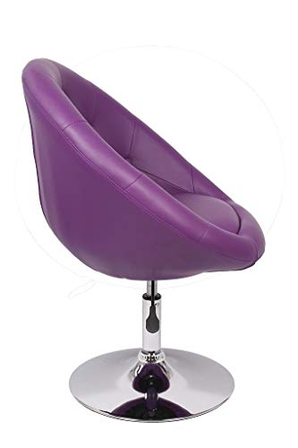 Armchair Purple Club Chair Lounge Chair Faux Leather ...