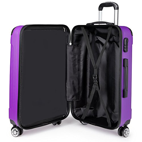 Kono 28 Inch Large Hard Shell Luggage Lightweight ABS 4 Wheels Spinner ...