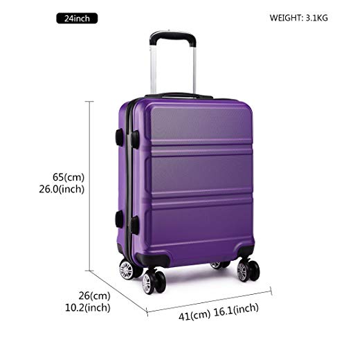 Kono Luggage Sets of 3 Piece Lightweight 4 Spinner Wheels Hard Shell ...