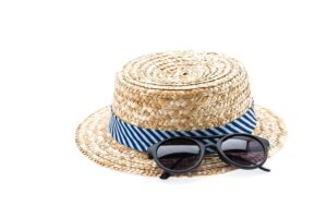 Straw hat isolated on white