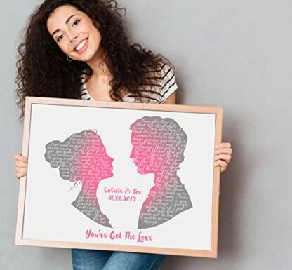 Any Song First Dance Wedding, Anniversary, Birthday or Valentine's Day Gift, Framed or Unframed Song Lyrics Print, Gifts for her gifts for him, 1st wedding anniversary, 10th wedding anniversary 3 Any Song First Dance Wedding, Anniversary, Birthday or Valentine's Day Gift, Framed or Unframed Song Lyrics Print, Gifts for her gifts for him, 1st wedding anniversary, 10th wedding anniversary - Image 3