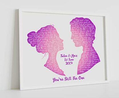 Any Song First Dance Wedding, Anniversary, Birthday or Valentine's Day Gift, Framed or Unframed Song Lyrics Print, Gifts for her gifts for him, 1st wedding anniversary, 10th wedding anniversary 4 Any Song First Dance Wedding, Anniversary, Birthday or Valentine's Day Gift, Framed or Unframed Song Lyrics Print, Gifts for her gifts for him, 1st wedding anniversary, 10th wedding anniversary - Image 4