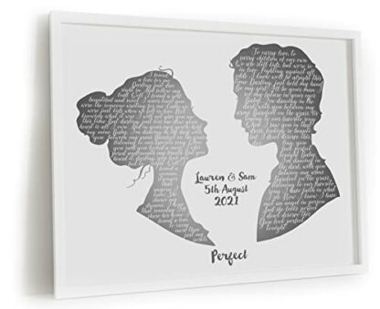 Any Song First Dance Wedding, Anniversary, Birthday or Valentine's Day Gift, Framed or Unframed Song Lyrics Print, Gifts for her gifts for him, 1st wedding anniversary, 10th wedding anniversary 2 Any Song First Dance Wedding, Anniversary, Birthday or Valentine's Day Gift, Framed or Unframed Song Lyrics Print, Gifts for her gifts for him, 1st wedding anniversary, 10th wedding anniversary - Image 2