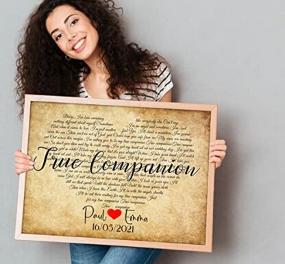 Any Song in a heart First Dance Wedding, Anniversary, Engagement, Valentine's Day Gift, Framed or Unframed Lyrics Print, Gifts for her gifts for him 3 Any Song in a heart First Dance Wedding, Anniversary, Engagement, Valentine's Day Gift, Framed or Unframed Lyrics Print, Gifts for her gifts for him - Image 3