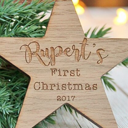 Baby's First Christmas Personalised Bauble - Image 3