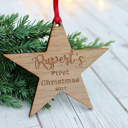 Baby's First Christmas Personalised Bauble - Image 4