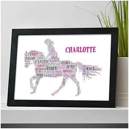 Beecreative Personalised Horse Gifts for Her, Daughter, Granddaughter, Friends, She - Horse Riding Equestrian Gifts for Girls - Horse Birthday Christmas Gifts for Her - Girls Bedroom Wall Art Print 4 Beecreative Personalised Horse Gifts for Her, Daughter, Granddaughter, Friends, She - Horse Riding Equestrian Gifts for Girls - Horse Birthday Christmas Gifts for Her - Girls Bedroom Wall Art Print - Image 4
