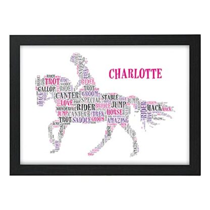 Beecreative Personalised Horse Gifts for Her, Daughter, Granddaughter, Friends, She - Horse Riding Equestrian Gifts for Girls - Horse Birthday Christmas Gifts for Her - Girls Bedroom Wall Art Print 2 Beecreative Personalised Horse Gifts for Her, Daughter, Granddaughter, Friends, She - Horse Riding Equestrian Gifts for Girls - Horse Birthday Christmas Gifts for Her - Girls Bedroom Wall Art Print - Image 2
