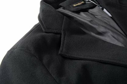 Benibos Mens Trench Coat Slim Fit Notched Collar Overcoat - Image 4