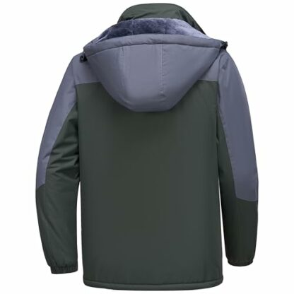 Blu Apparel Men's Waterproof Faux Fur Lined Coat Warm Winter Jacket Outdoor Mountain Hiking Jackets for Men Windproof 3 Blu Apparel Men's Waterproof Faux Fur Lined Coat Warm Winter Jacket Outdoor Mountain Hiking Jackets for Men Windproof - Image 3
