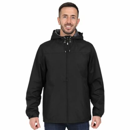 Blu Apparel Mens Waterproof Rain Jacket Premium Branded Walking Hiking Everyday wear Jacket Windproof 3 Blu Apparel Mens Waterproof Rain Jacket Premium Branded Walking Hiking Everyday wear Jacket Windproof - Image 3