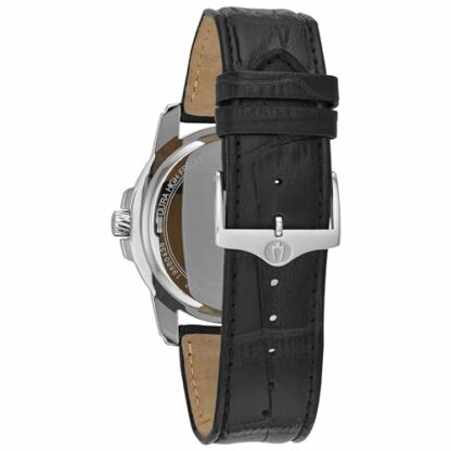 Bulova Men's Precisionist Black Dial and Leather Strap Watch - Image 4