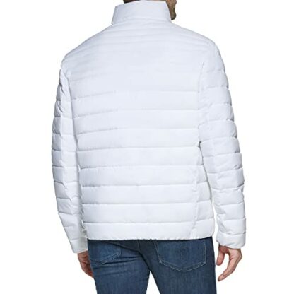 Calvin Klein Men's Full Zip Down Puffer Coat Jacket, White, L - Image 4