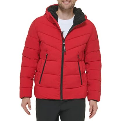Calvin Klein Men's Winter Coat-Puffer Stretch Jacket with Sherpa Hood 3 Calvin Klein Men's Winter Coat-Puffer Stretch Jacket with Sherpa Hood - Image 3