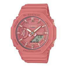 Casio Unisex 46.00mm Quartz Watch with Rose Analogue - Digital dial and Pink Resin Strap GMA-S2100-4A2ER