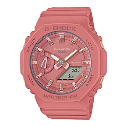 Casio Unisex 46.00mm Quartz Watch with Rose Analogue - Digital dial and Pink Resin Strap GMA-S2100-4A2ER - Image 2