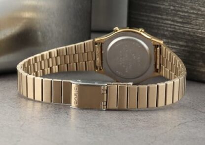 Casio Women Digital Quartz Watch with Stainless Steel Strap LA700WEG-9AEF - Image 3