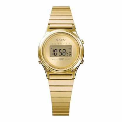 Casio Women Digital Quartz Watch with Stainless Steel Strap LA700WEG-9AEF - Image 4