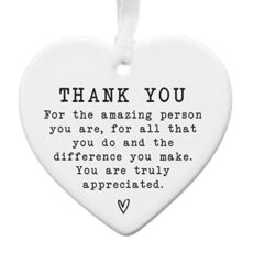 Ceramic Thank You Keepsake Gift Sentimental Gift For Best Friend | Mentor | Family | Female Gift For Her | Friendship Present | To Say Thanks | Teacher | Teaching Assistant