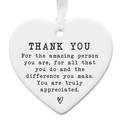 Ceramic Thank You Keepsake Gift Sentimental Gift For Best Friend | Mentor | Family | Female Gift For Her | Friendship Present | To Say Thanks | Teacher | Teaching Assistant 2 Ceramic Thank You Keepsake Gift Sentimental Gift For Best Friend | Mentor | Family | Female Gift For Her | Friendship Present | To Say Thanks | Teacher | Teaching Assistant - Image 2