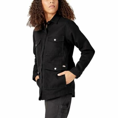Dickies Women's Duck Sherpa Lined Chore Coat Work Utility Outerwear - Image 3