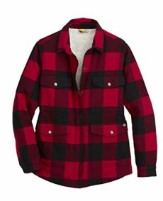 Dickies Women's Flannel Sherpa Lined Chore Coat Work Utility Outerwear