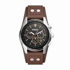 FOSSIL Coachman Watch for Men, Chronograph movement with Stainless steel or Leather strap
