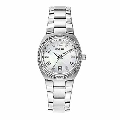 Fossil Watch for Women Colleague, Quartz Movement, 28 mm Silver Stainless Steel Case with a Stainless Steel Strap, AM4141 - Image 2
