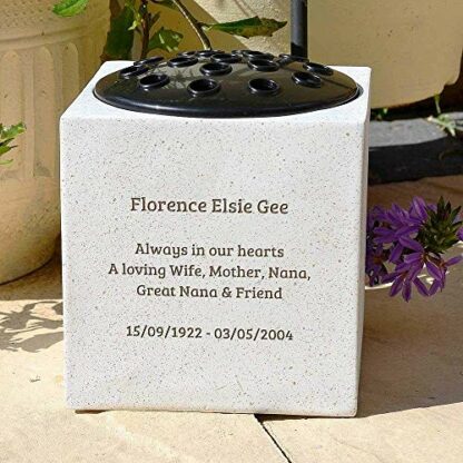 Fully Bespoke Personalised Customised Memorial Grave Side Flower Vase Pot 2 Fully Bespoke Personalised Customised Memorial Grave Side Flower Vase Pot - Image 2