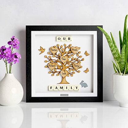Gift for Grandparents. Family Tree Personalised Grandchildren frame. Framed Grand Children Family Tree. Christmas Present Gift for Grandparents. Grandchildren family tree 3d wall-art 3 Gift for Grandparents. Family Tree Personalised Grandchildren frame. Framed Grand Children Family Tree. Christmas Present Gift for Grandparents. Grandchildren family tree 3d wall-art - Image 3
