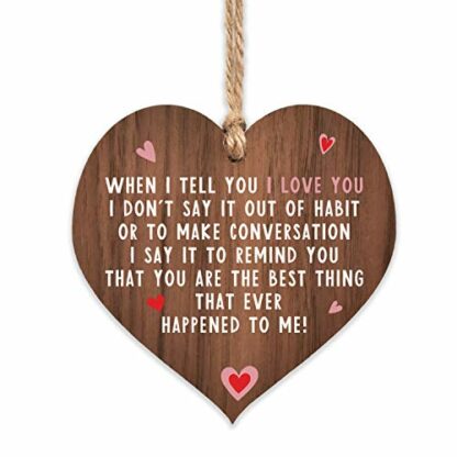 I love you plaque | gifts | heart for her | signs hanging girlfriend boyfriend women | wooden keepsake sign gift | wife anniversary mum hearts | plaques with sayings 2 I love you plaque | gifts | heart for her | signs hanging girlfriend boyfriend women | wooden keepsake sign gift | wife anniversary mum hearts | plaques with sayings - Image 2
