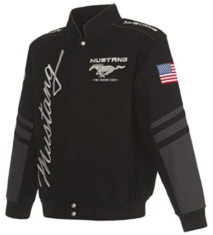 JH DESIGN GROUP Men's Ford Mustang Jacket an Embroidered Classic Twill Coat 2 JH DESIGN GROUP Men's Ford Mustang Jacket an Embroidered Classic Twill Coat - Image 2