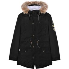 Lambretta Mens Carnaby Scooter Hooded Classic Mod Ska Badge Parka