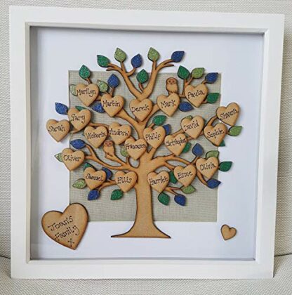 Large Personalised Family Tree picture photo box frame Birthday/Anniversary/New baby gift - Image 4