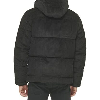 Levi's Men's Heavyweight Mid-Length Hooded Military Puffer Jacket Down Alternative Coat - Image 3