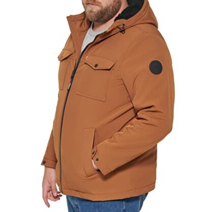 Levi's Men's Soft Shell Hooded Storm Coat (Regular & Big & Tall Sizes) Insulated Jacket - Image 4
