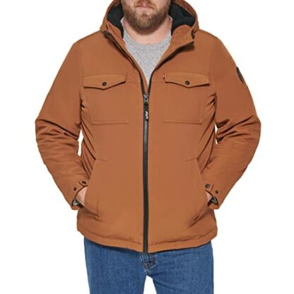 Levi's Men's Soft Shell Hooded Storm Coat (Regular & Big & Tall Sizes) Insulated Jacket - Image 2