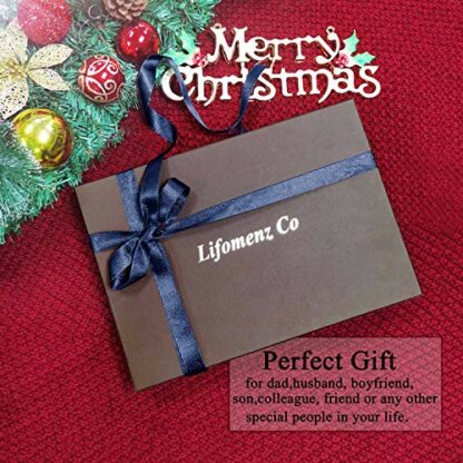 Lifomenz Co Watch Jewelry Box for Men 6 Slot Watch Box,6 Watch Case 8 Pair Cufflinks and Sunglasses Display Box,Wood Large Watch Display Case Organizer with Real Glass Window Top - Image 3